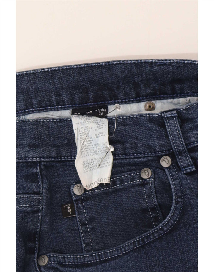 Мужские прямые джинсы Trussardi W34 L30 темно-синие, хлопок