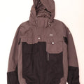 Мужская лыжная куртка Helly Hansen с капюшоном UK 36, маленькая серая, полиамид с цветными блоками
