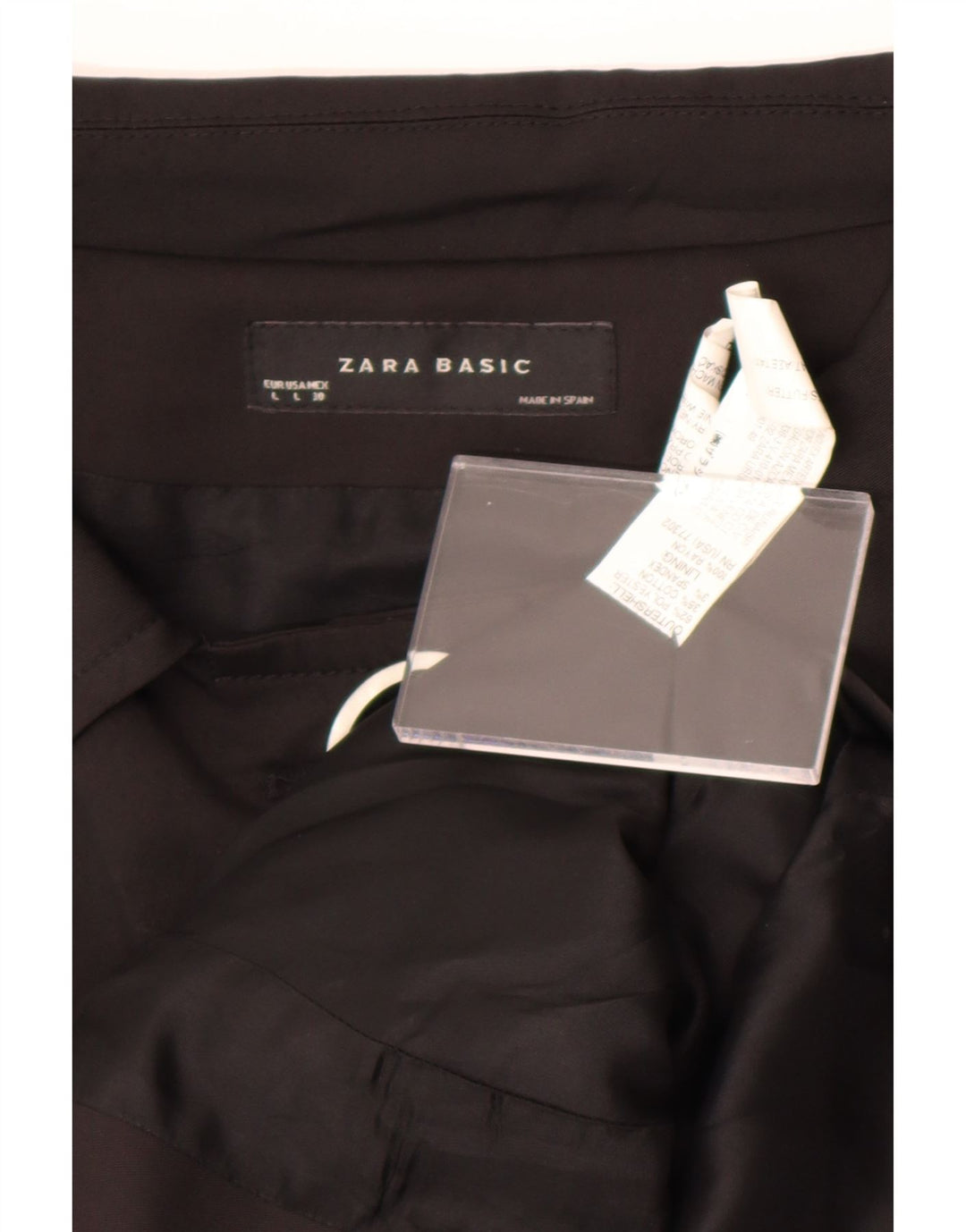 Женское болеро с рукавами 3/4 и 3 пуговицами Zara, Великобритания 14, большой черный хлопок