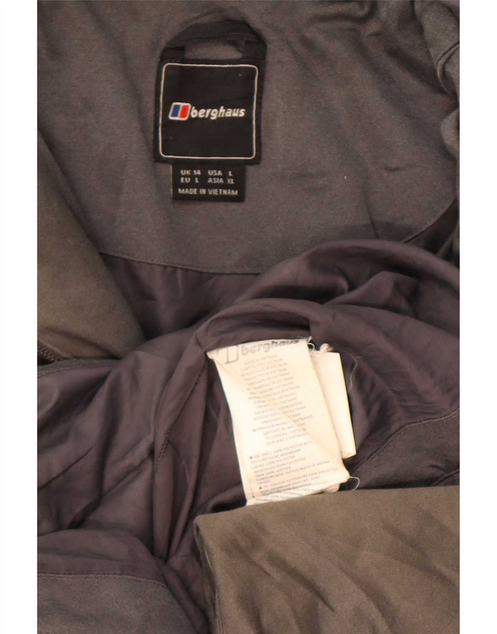 Berghaus Женское стеганое пальто с капюшоном UK 14, большой серый полиэстер