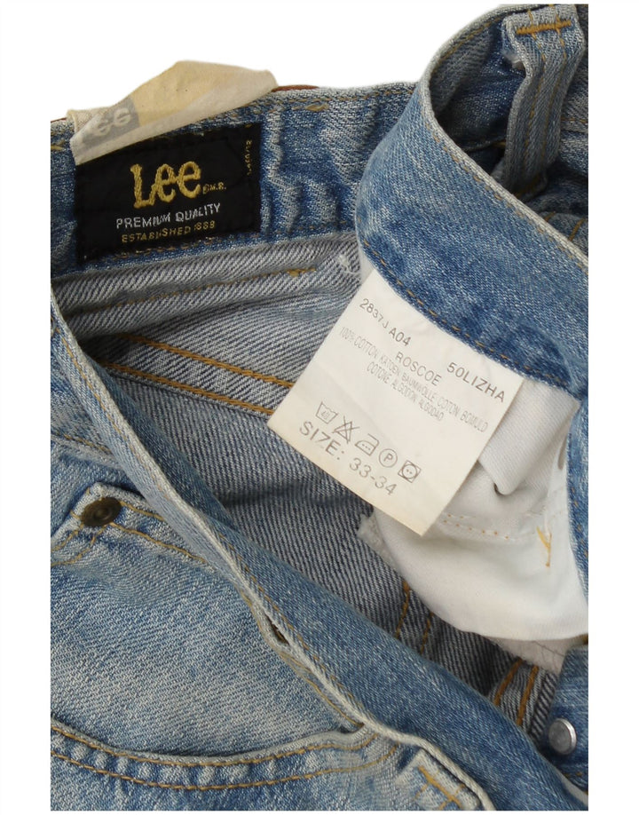 Мужские прямые джинсы Lee W33 L34, синий хлопок