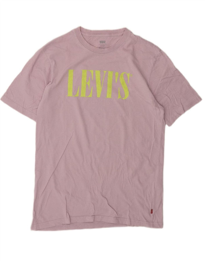 LEVI'S Mens Relaxed Graphic T-Shirt Top Small Purple Cotton