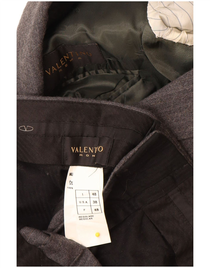 Мужской костюм из 2 предметов Valentino с 3 пуговицами IT 48 Medium W32 L29 Серый в тонкую полоску
