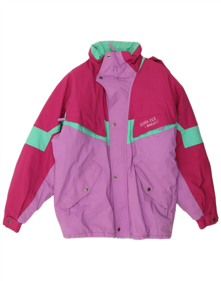 Женская водонепроницаемая лыжная куртка Bailo Gore-Tex IT 46, большая розовая с цветными блоками