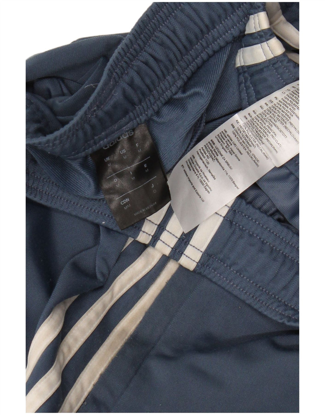 Мужские спортивные брюки Adidas из полиэстера среднего синего цвета