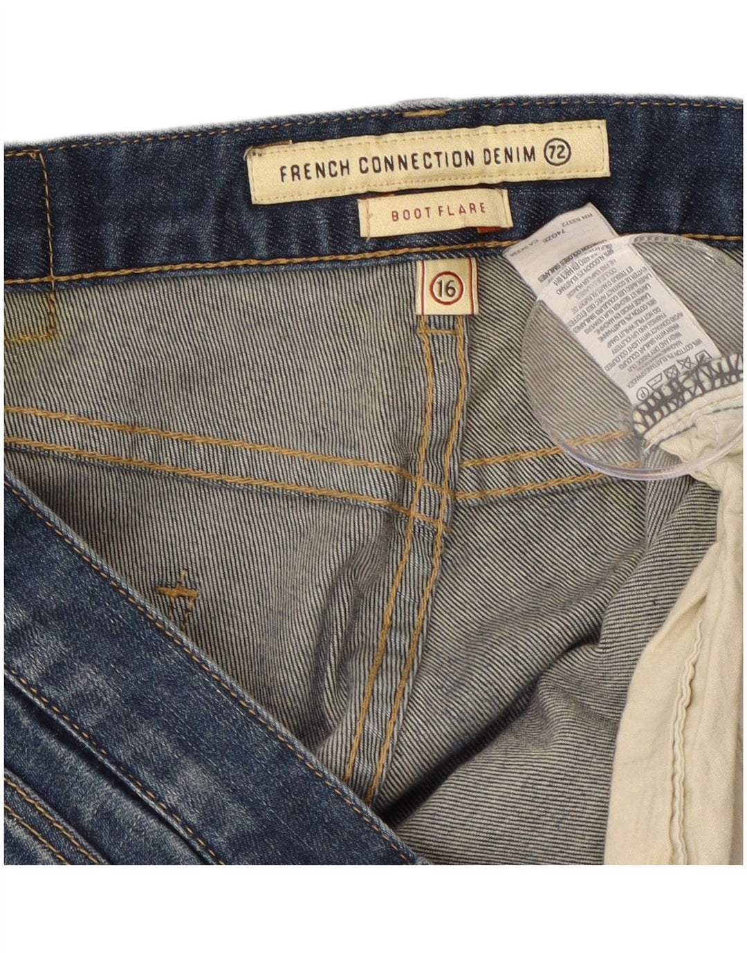 Женские расклешенные джинсы French Connection Bootcut США 16 2XL W38 L33 Синий хлопок