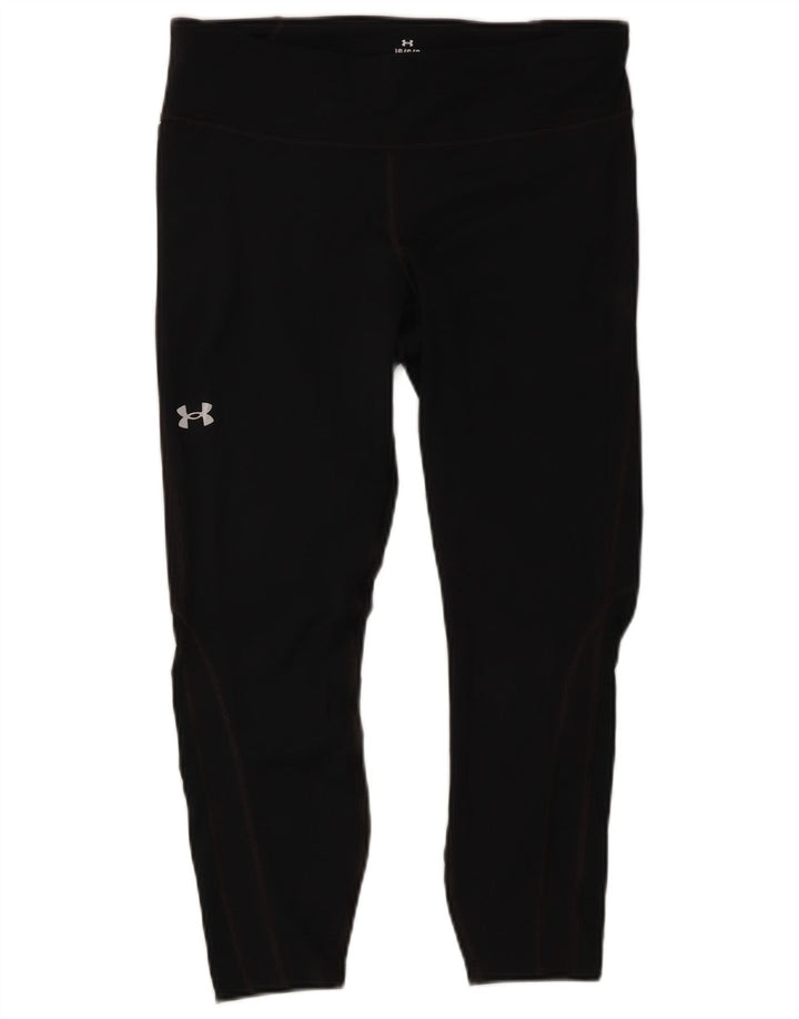 Женские компрессионные капри Under Armour, Великобритания 16, большой размер, черный полиэстер
