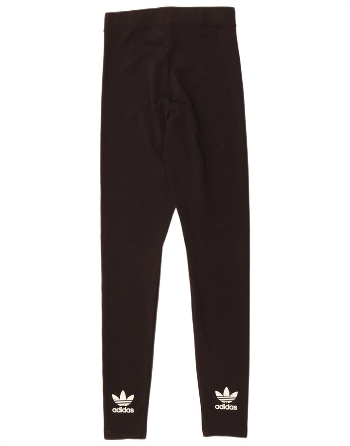 Женские леггинсы Adidas UK 6 XS черные из полиэстера