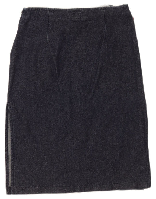 Moschino Womens High Waist Denim Skirt IT 40 Small W24 Navy Blue Cotton