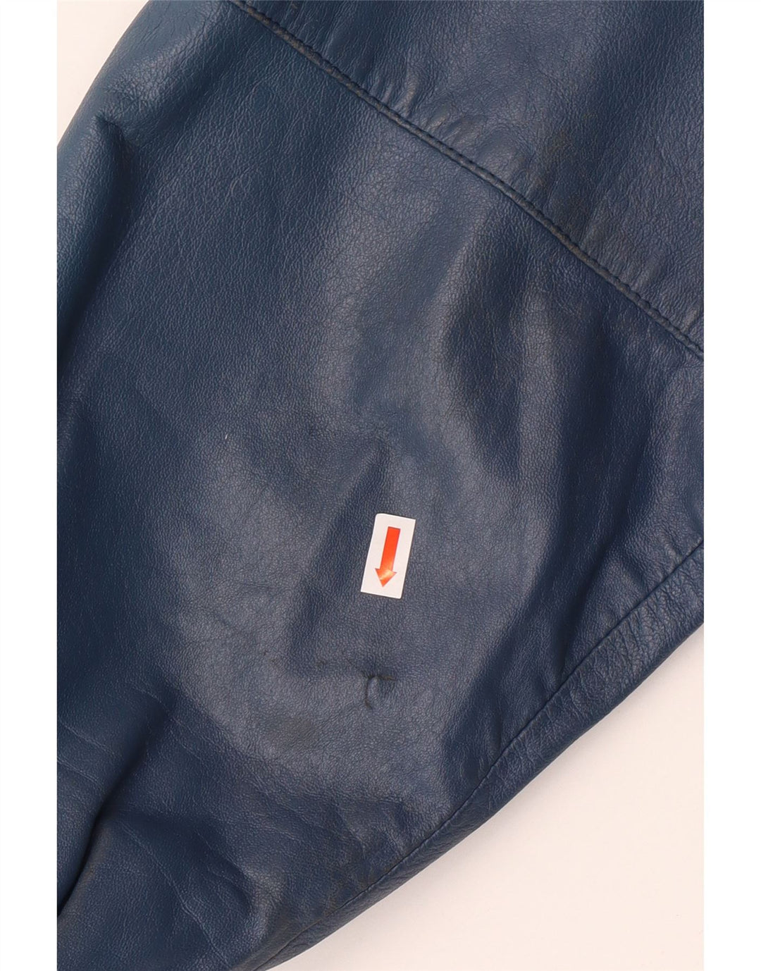 Мужская кожаная куртка в стиле милитари VINTAGE IT 52 XL синяя кожаная