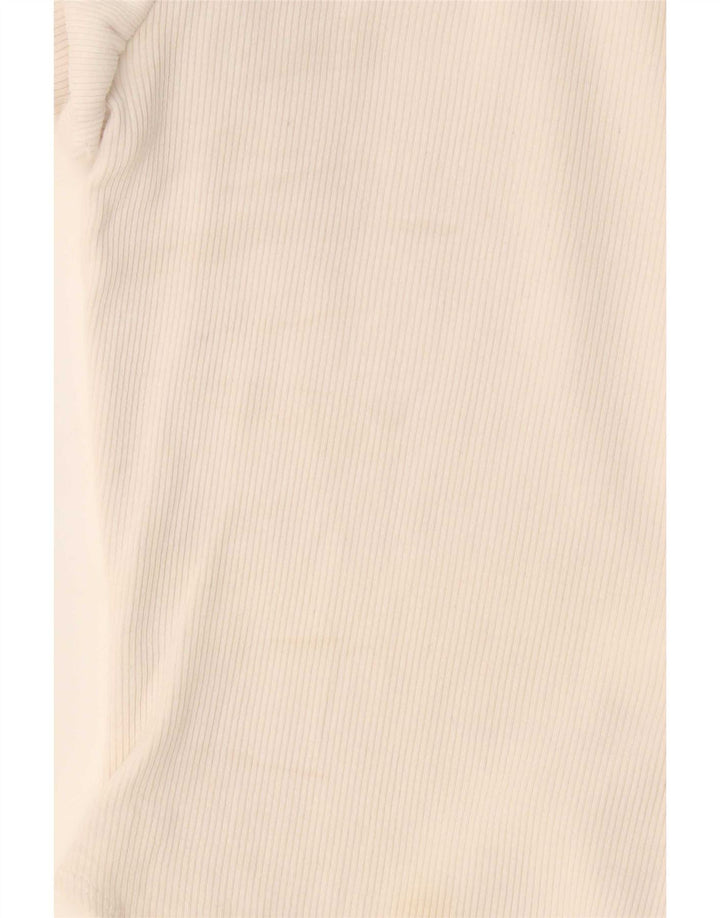 Женское боди Zara UK 12, хлопковый средний цвет белого цвета