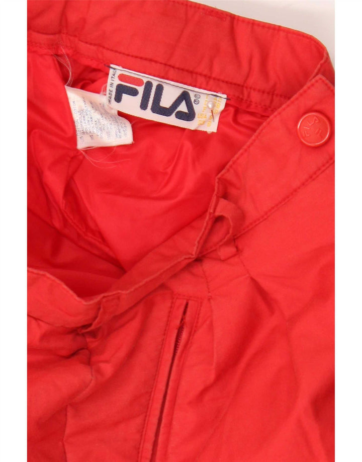 Женские лыжные брюки Fila UK 8, маленькие, красные, хлопковые
