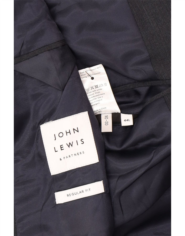Мужской пиджак John Lewis с 2 пуговицами UK 44 2XL Серый полиэстер