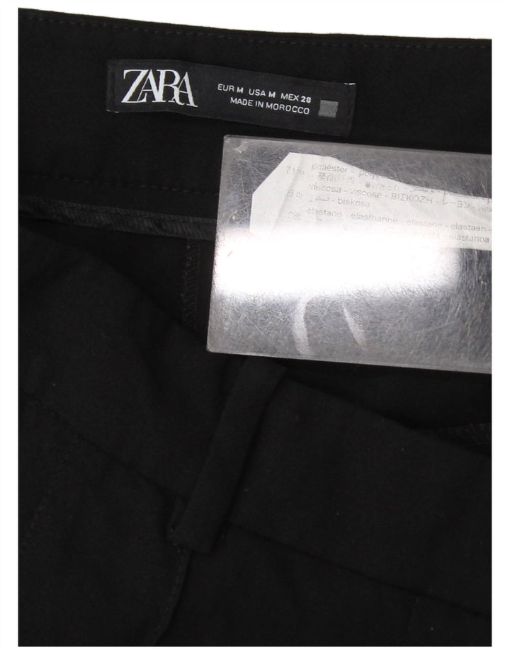 Женские зауженные брюки чинос Zara среднего размера W28 L27, черный полиэстер