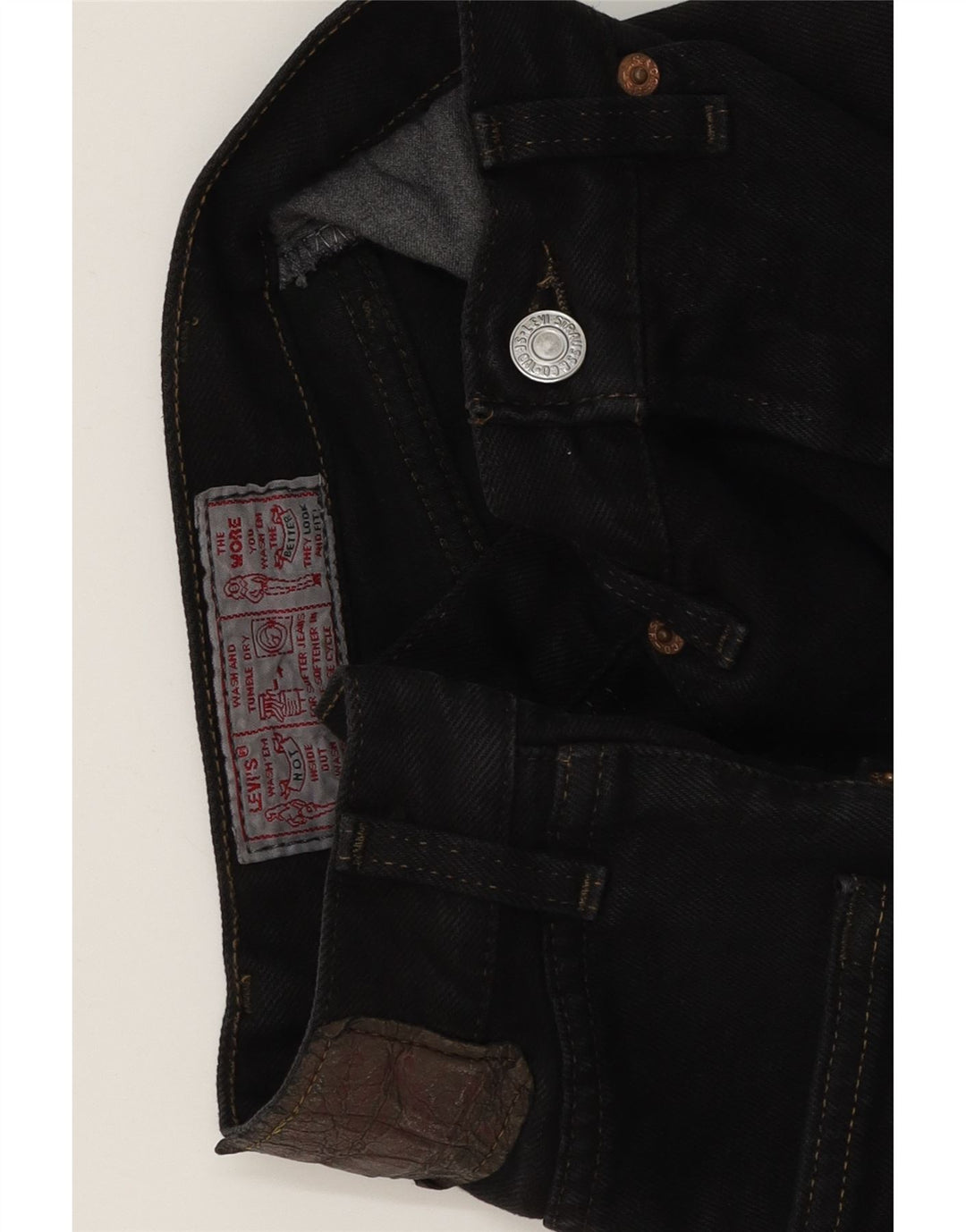 LEVI'S Womens Denim Shorts W26 Small Black Vintage Levi's and Second-Hand Levi's from Messina Hembry 