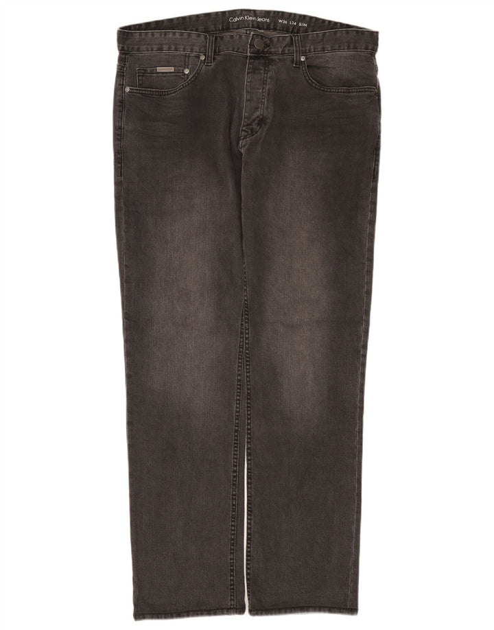 Мужские узкие джинсы Calvin Klein W36 L34, серый хлопок
