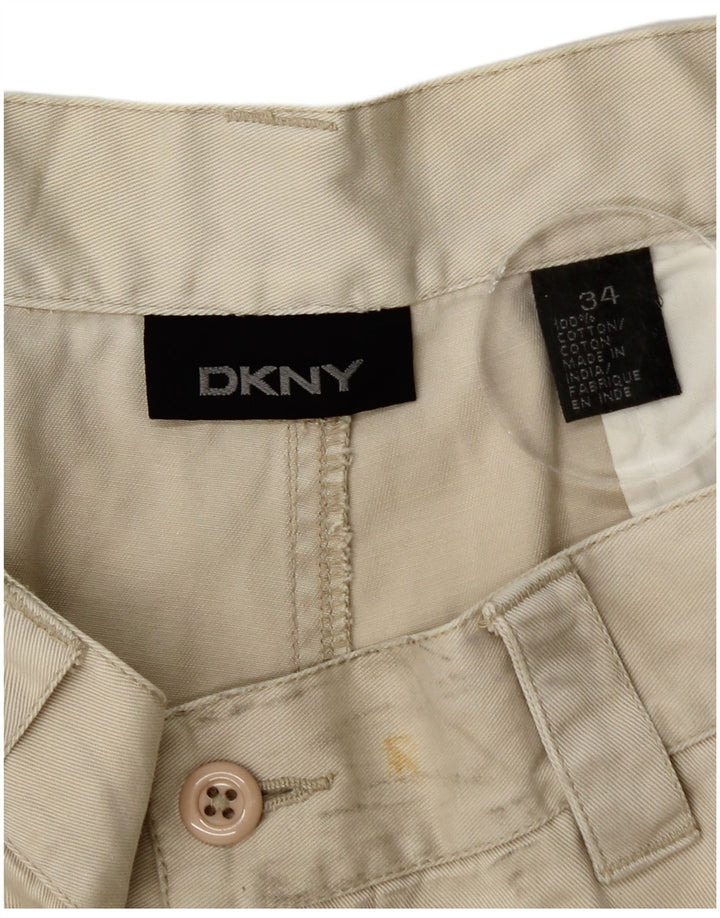 Мужские шорты карго Dkny W34, большие, бежевые, хлопок