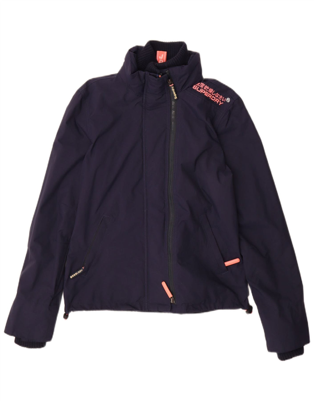 Женская ветровка-ветровка Superdry UK 10, маленькая, темно-синяя, нейлоновая