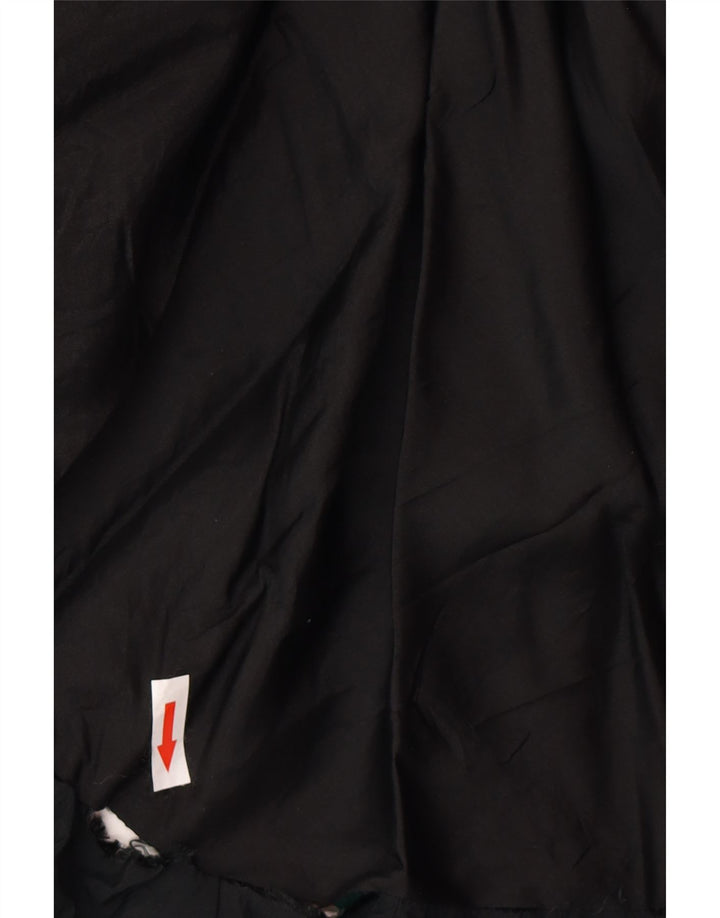 Винтажная женская расклешенная юбка W28, средняя, разноцветная с цветочным принтом