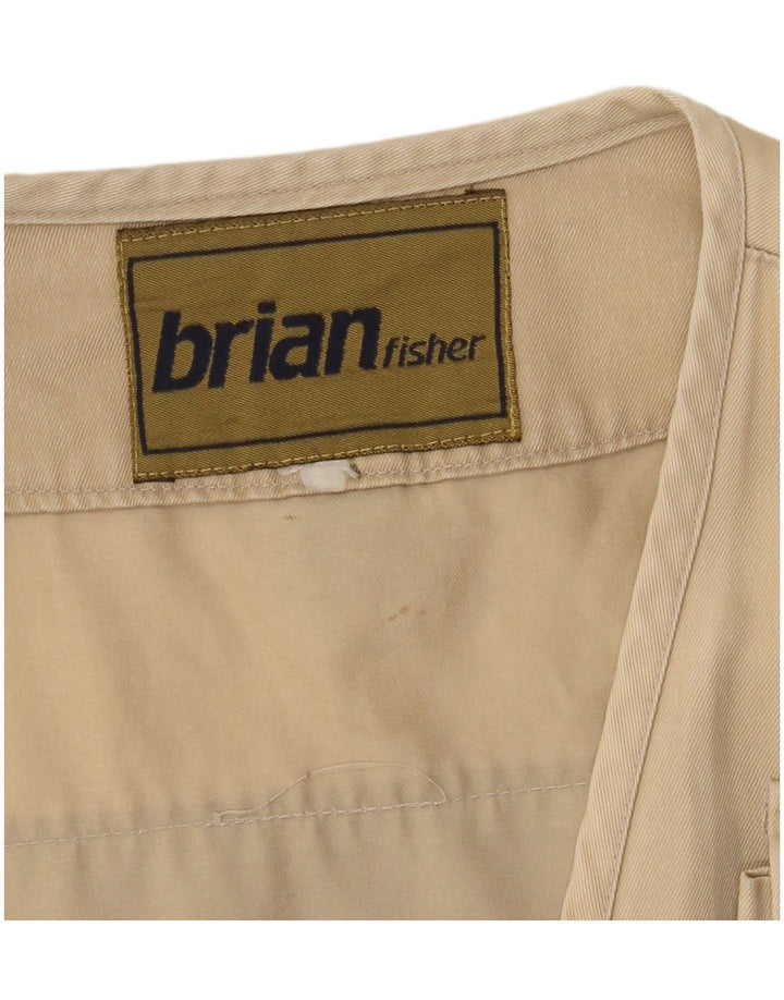 VINTAGE Mens Utility Gilet UK 40 Large Beige