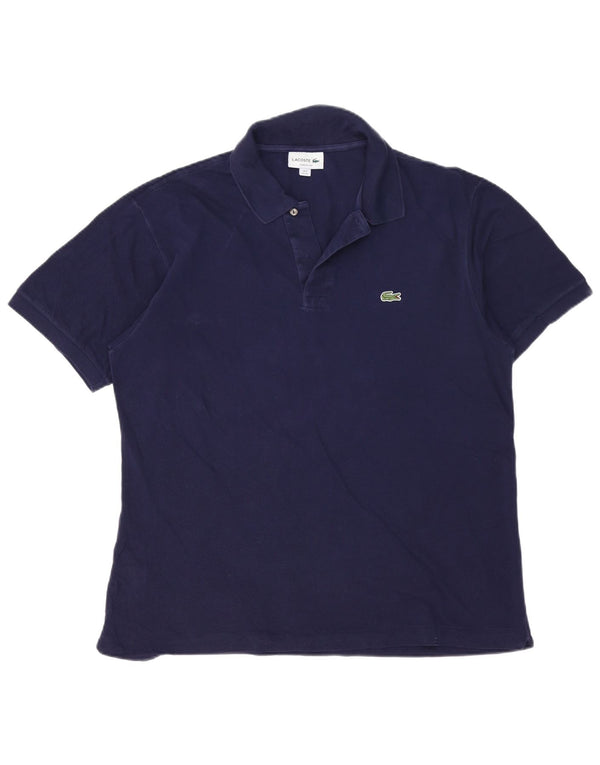 Мужская рубашка-поло классического кроя Lacoste, размер 6 XL, темно-синяя, хлопок