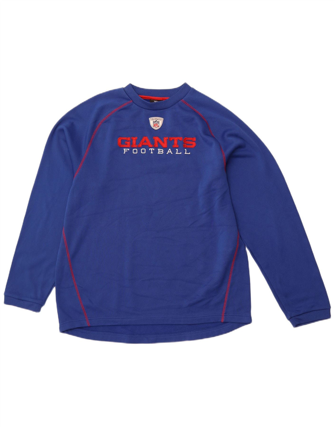 Мужской топ REEBOK Giants с длинными рукавами и большим синим полиэстером Giants