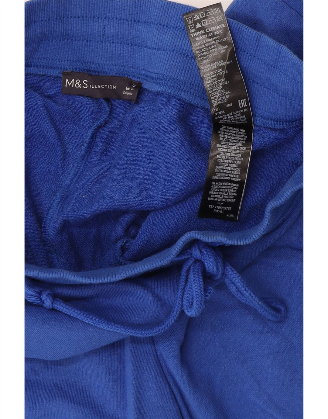 Женские спортивные шорты Marks & Spencer UK 12, средний синий хлопок
