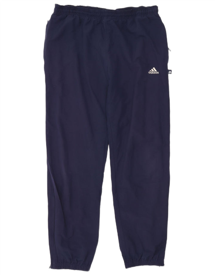 Adidas Мужские спортивные брюки Джоггеры Большой темно-синий полиэстер
