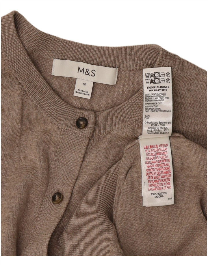 Женский кардиган Marks & Spencer UK 14 Средний Серый Вискоза