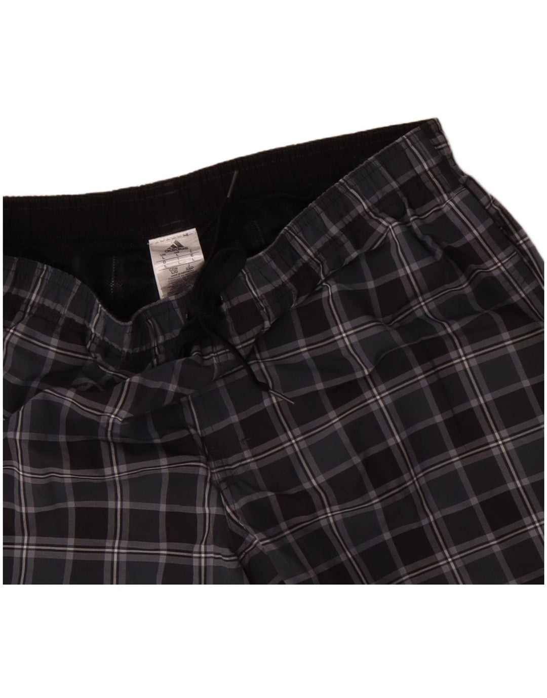 Мужские шорты для плавания Adidas, большие черные полиэстер в клетку