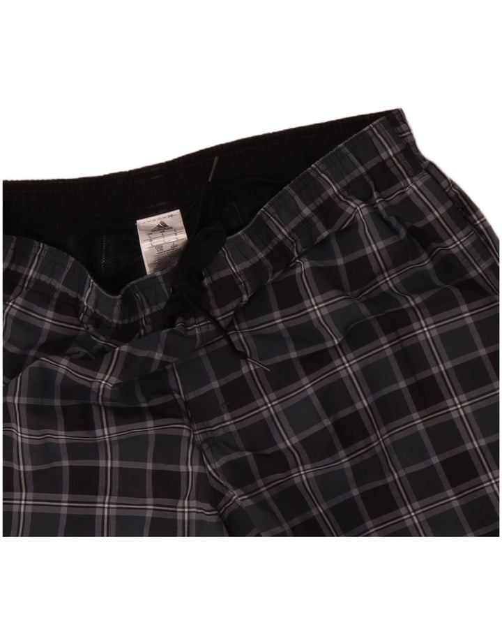 Мужские шорты для плавания Adidas, большие черные полиэстер в клетку