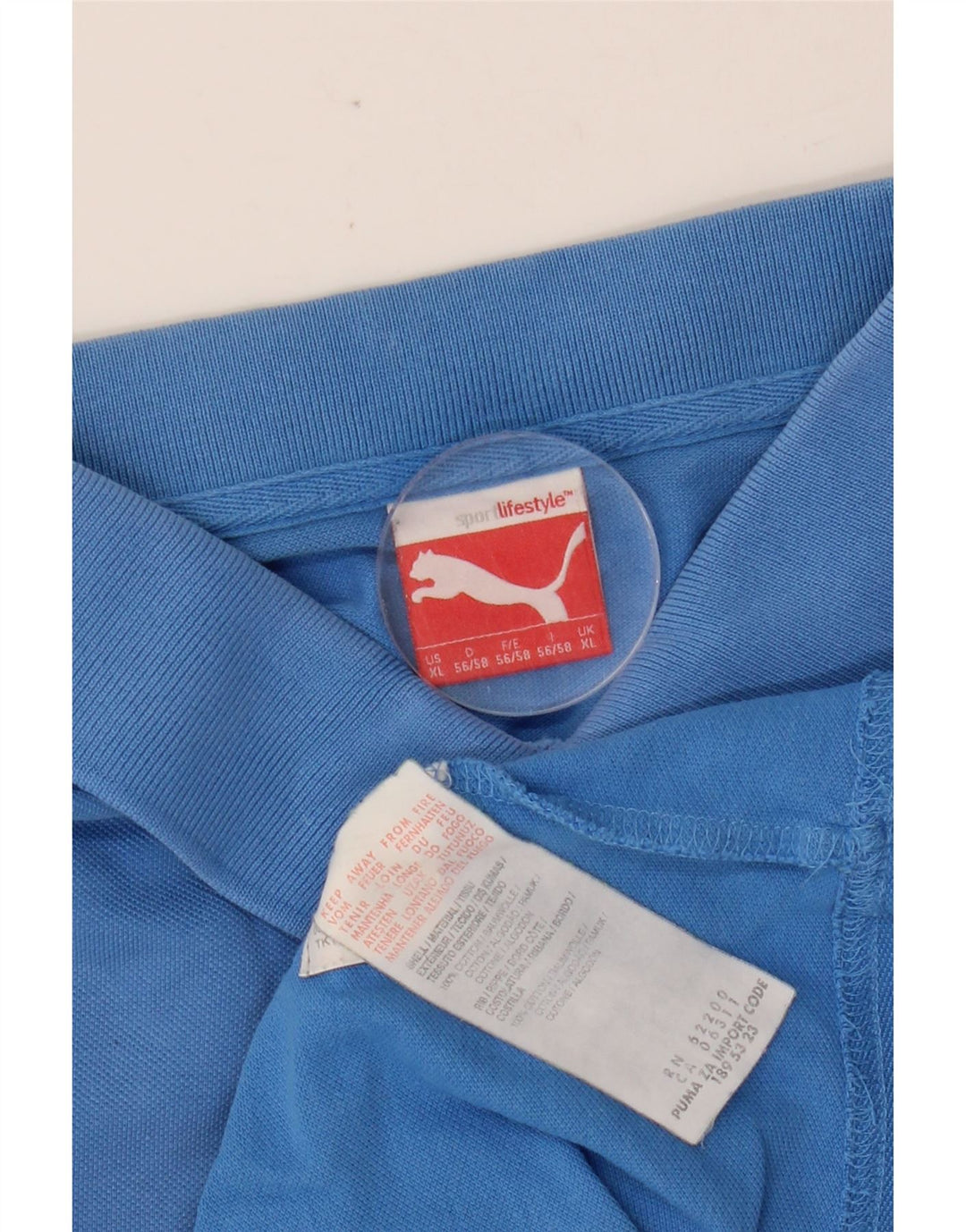 Мужская рубашка-поло PUMA XL, синяя, хлопок