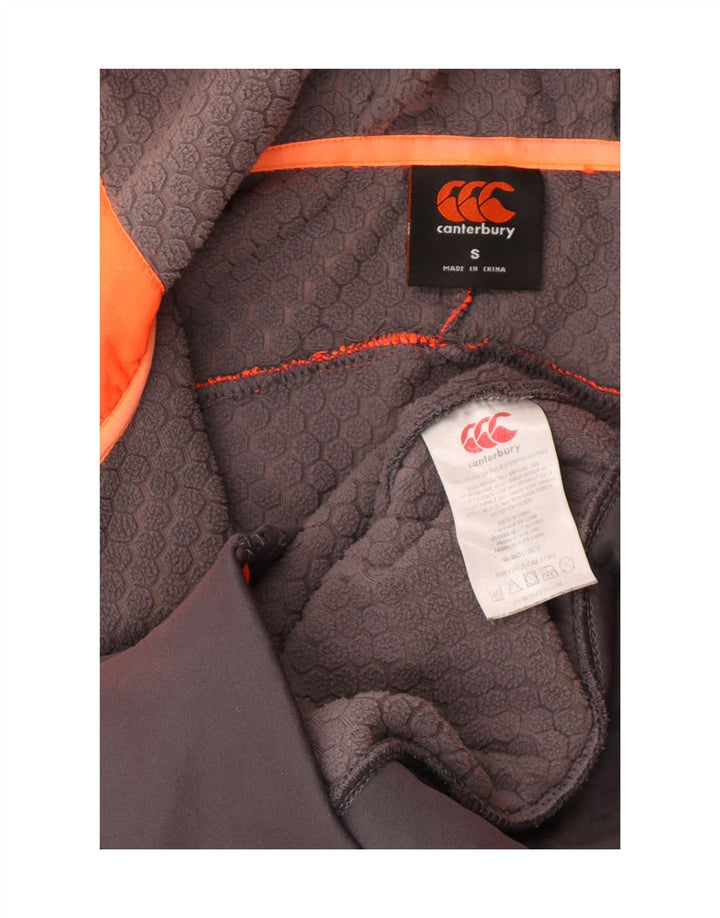 CANTERBURY Mens Zip Hoodie Sweater Small Grey Colourblock Polyester Vintage Canterbury and Second-Hand Canterbury from Messina Hembry 