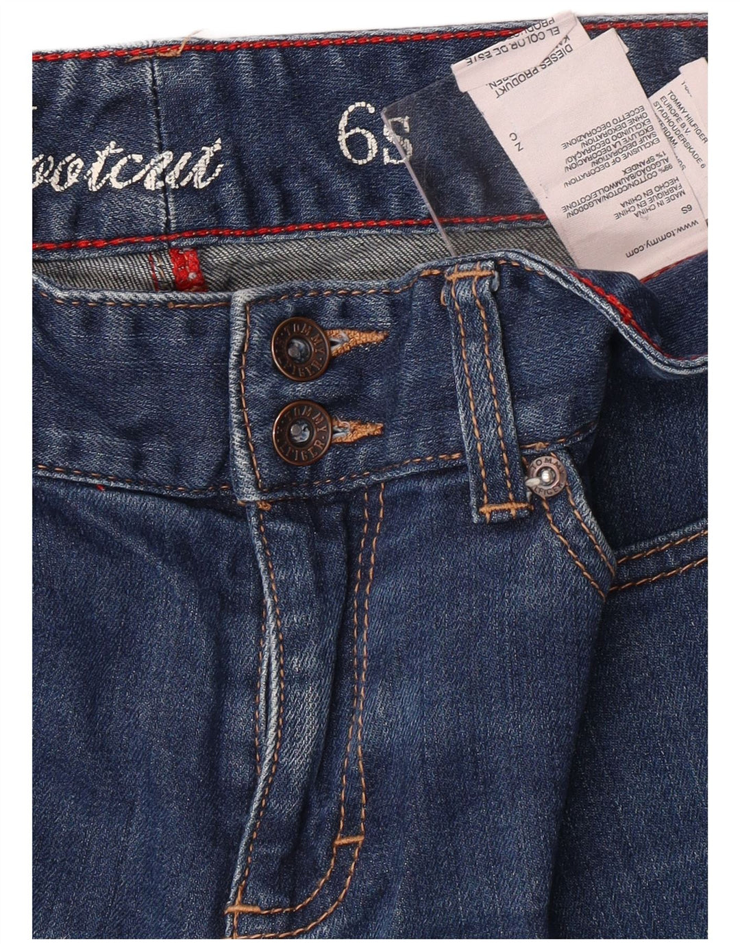 TOMMY HILFIGER Женские джинсы Bootcut США 6 Средний W30 L30 Синий хлопок