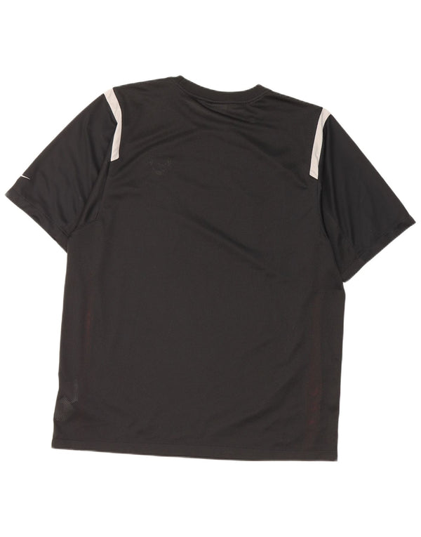 Мужская футболка Nike Dri Fit UK 42/44, большой черный полиэстер с цветными блоками