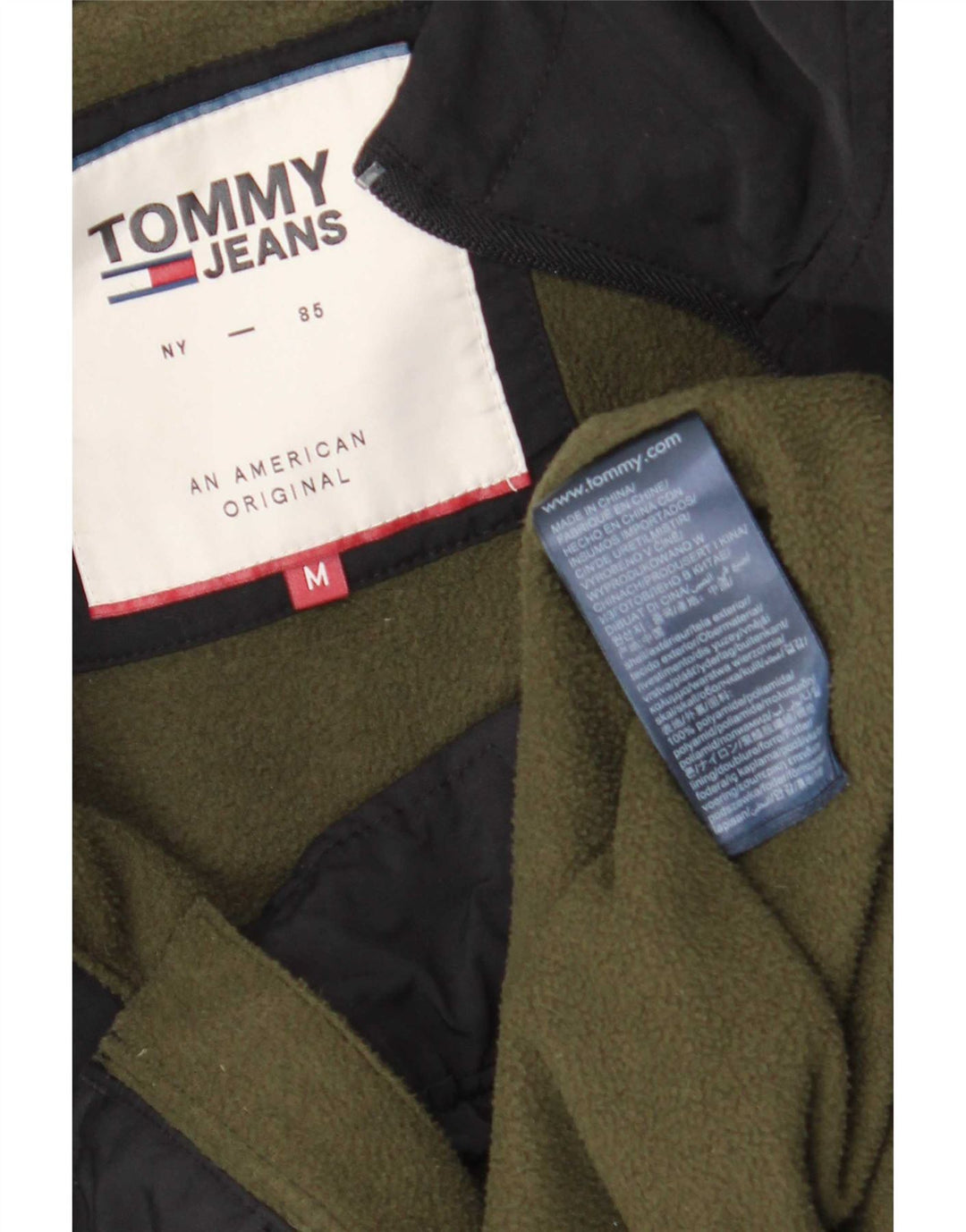 Мужская куртка-бомбер с капюшоном Tommy Hilfiger UK 38, средний черный из полиамида