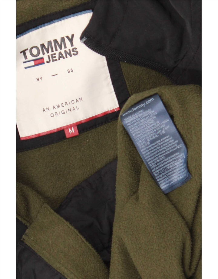 Мужская куртка-бомбер с капюшоном Tommy Hilfiger UK 38, средний черный из полиамида