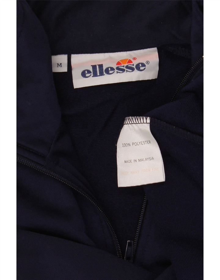 Ellesse Мужской спортивный костюм с графическим рисунком, верхняя куртка, средний темно-синий, с цветными блоками