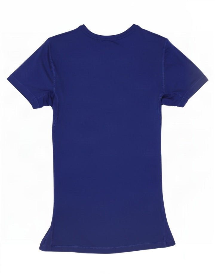Женская футболка Nike Dri Fit Top UK 10, маленькая, темно-синяя, полиэстер