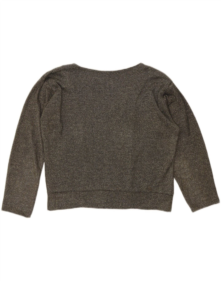 Женский свитер оверсайз с рисунком VINTAGE UK 10, маленький серый цвет