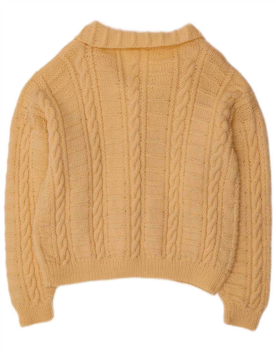 ВИНТАЖНЫЙ женский укороченный кардиган-свитер UK 18 XL Бежевый