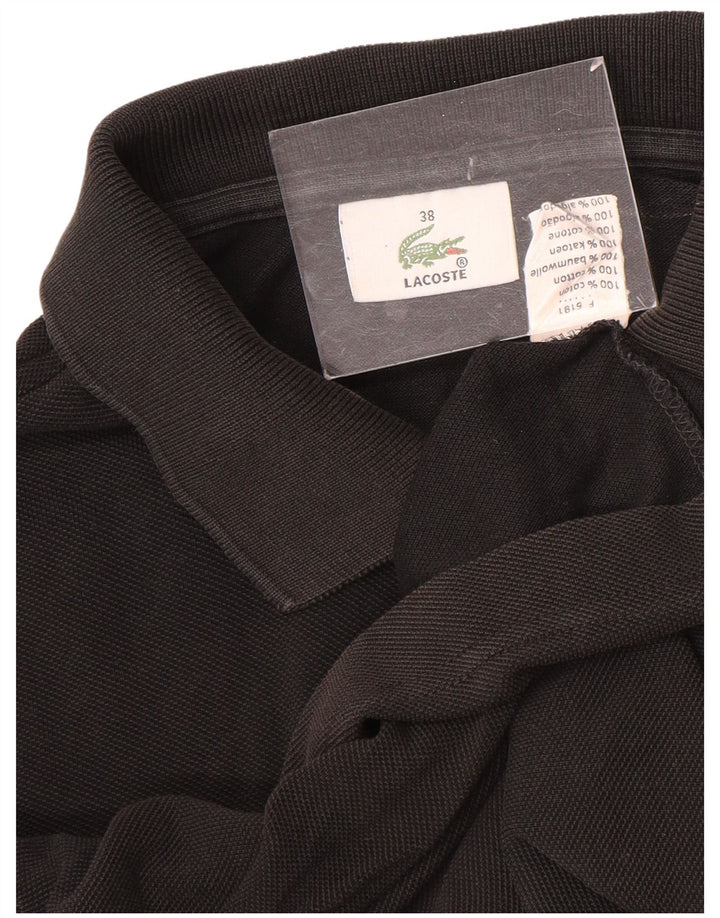 Женская блузка-рубашка Lacoste, размер 38, средний черный, хлопок