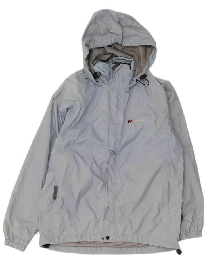 Berghaus Женская оверсайз-дождевик с капюшоном UK 10, маленький синий нейлон