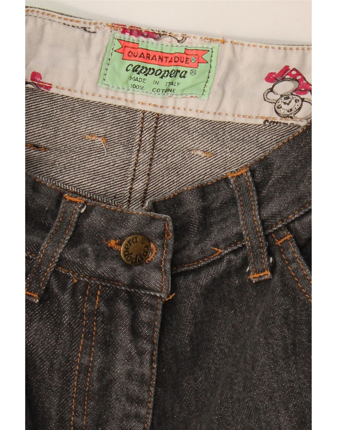 CAPPOPERA Женские джинсовые шорты с высокой посадкой W26, маленькие серые, хлопок