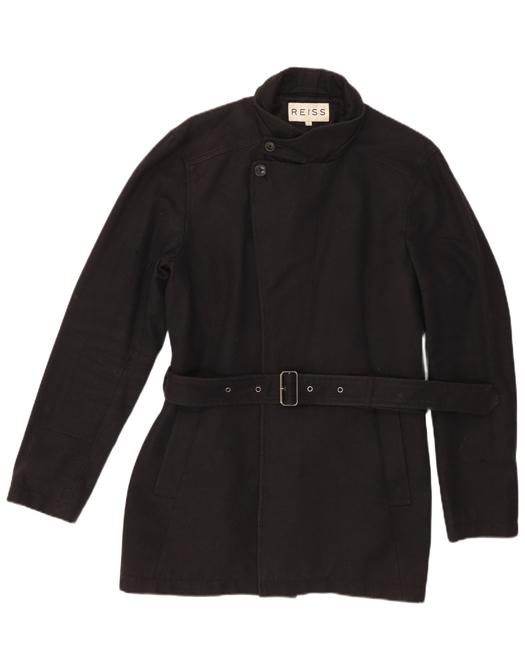 Женское пальто Reiss UK 16, большое, черное, хлопковое