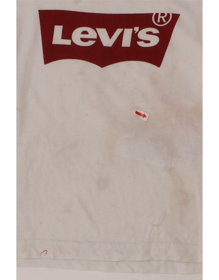 Футболка с рисунком LEVI'S для мальчиков, топ 3-4 лет, белый хлопок