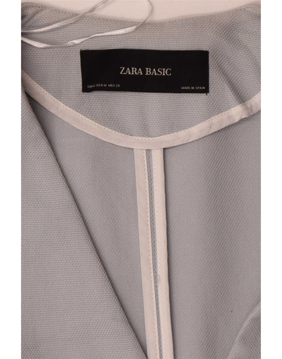 Женский удлиненный пиджак Zara на 1 пуговице, Великобритания 14, средний синий хлопок