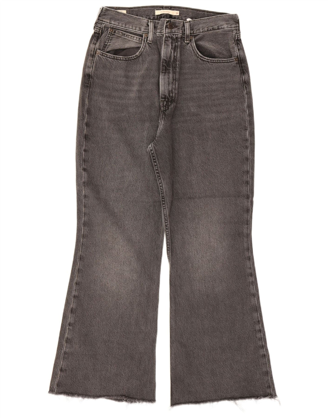 Женские расклешенные джинсы Levi's с высокой посадкой W30 L26 Серый хлопок