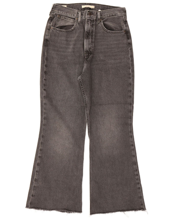 Женские расклешенные джинсы Levi's с высокой посадкой W30 L26 Серый хлопок