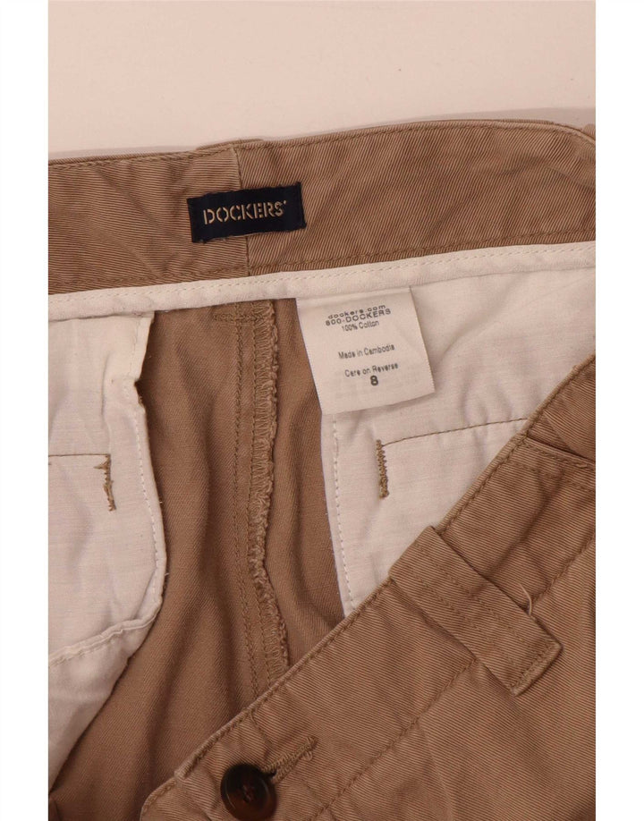 Женские прямые брюки-карго Dockers США 8, средние W27 L30, бежевые, хлопок
